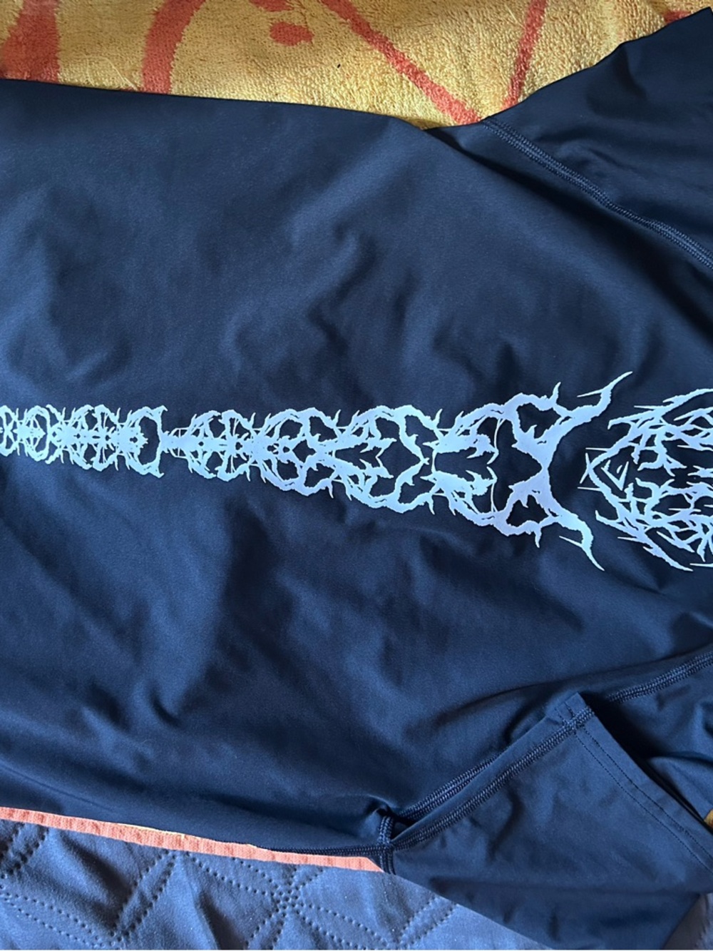 Gymshark Black Short-Sleeve Athletic Shirt with White Graphic Back - Picture 2 of 3